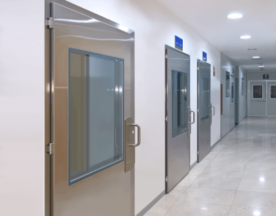 Healthcare, Healthcare doors, Healthcare door, Cleanroom, cleanroom door, door, glass door, phenolic door, steel door, Inflatable seal door, mechanical seal door, containment, hospital door, NHS, NHS door