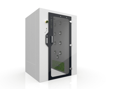 PBSCs Air Shower Upgrade, Air Shower, Cleanroom shower, cleanroom, decontamination shower, stainless steel shower, decon shower, shower room